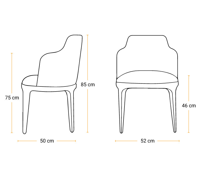 Silla Wales con apoyabrazos Eco cuero - Manifesto Design Store